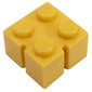 Brick 2 x 2 without Bottom Tubes, Slotted (with 2 slots, right)