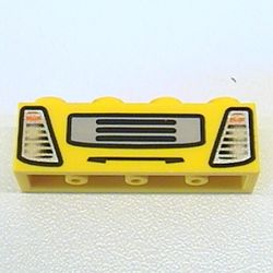 Brick 1 x 4 with Truck Headlights and Grille Print
