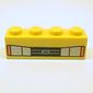 Brick 1 x 4 with Car Headlights and Blue Oval Print