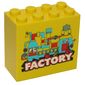 Brick 2 x 4 x 3 with 'Factory' Print