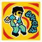 Tile 2 x 2 with Groovy Dance print