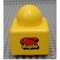 Primo Brick 1 x 1 with Duplo Bunny Logo and Lego Logo Print on Opposite Sides