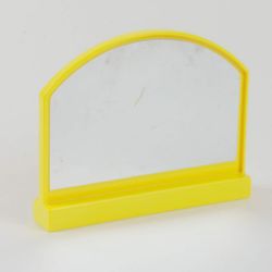 Duplo Panel 6 x 1 x 4 with Curved Top, Silver Mirror Sticker (Pre-applied)