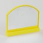 Duplo Panel 6 x 1 x 4 with Curved Top, Silver Mirror Sticker (Pre-applied)