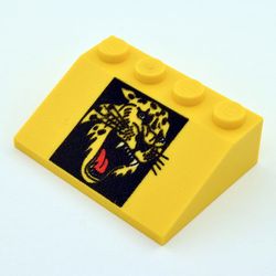 Slope 33° 3 x 4 with Roaring Cheetah Head Print