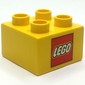 Duplo Brick 2 x 2 with Lego Logo Print