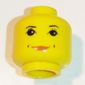 Minifig Head Hermione Granger, Eyelashes, Peach Lips, Smile Print [Blocked Open Stud]