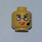 Minifig Head Cam, Red Lips, Purple Eye Shadow, Headset, Reading Glasses Print