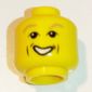 Minifig Head Professor Gilderoy Lockhart, Light Brown Eyebrows, Cheek Dimple, Open Mouth Smile Print [Blocked Open Stud]
