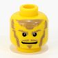 Minifig Head Danju, Beard Light Brown Sideburns, Goatee, Moustache, White Pupils Print