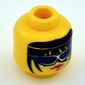 Minifig Head Radia, Female, Glasses with Headset, Long Hair and Red Lips Print [Blocked Open Stud]
