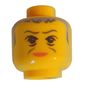 Minifig Head Minerva McGonagall, Pink Lips, Gray Hair, Wrinkles Print [Blocked Open Stud]