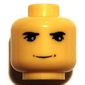 Minifig Head Rubeus Hagrid, Eyebrows, Slight Smile Print [Blocked Open Stud]