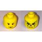 Minifig Head Quirinus Quirrell / Voldemort, Dual Sided, Neutral / Red Eyes with Snake Nose Print