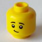 Minifig Head Popcorn Costume, Crooked Cloed Mouth Smile / Open Mouth Smile print