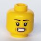 Minifig Head, Eyelashes, Pink Lips, Open Mouth Smile / Clenched Teeth print