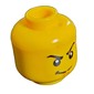 Minifig Head Lloyd, Eyebrows, Stern Smile Print