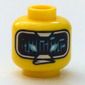 Minifig Head Cole, Eyebrows, Open Mouth / HUD with Medium Azure Highlights Print