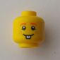 Minifig Head Easter Bunny Guy, Orange Eyebrows, Orange Freckles and Rabbit Teeth