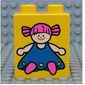 Duplo Brick 1 x 2 x 2 with Blue Doll Print