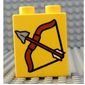 Duplo Brick 1 x 2 x 2 with Bow and Arrow Print