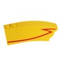 Wedge Curved 8 x 3 x 2 Open Right with Red Stripe