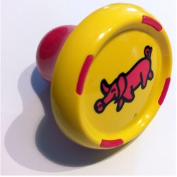 Music Builder Sound Plug with Red Base and Red Pig Print