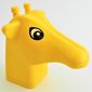 Duplo Animal Brick 2 x 2 Giraffe Head with Black Eyes, White Pupils print