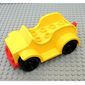 Duplo Car with 2 x 4 Studs and Running Boards, Red Bumper, Black Wheels