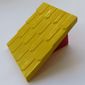 Duplo Roofpie﻿ce Slope 30 4 x 4 Shingle﻿d with a Red Base﻿﻿