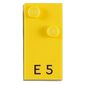 Braille Brick 2 x 4 with 2 Studs ⠑ and 'E 5' Print