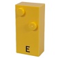 Braille Brick 2 x 4 with 2 Studs ⠑ and 'E' Print