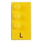 Braille Brick 2 x 4 with 3 Studs ⠇and 'L' Print