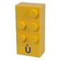 Braille Brick 2 x 4 with 5 Studs ⠾ and 'Ù' print