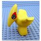 Duplo Dinosaur Pteranodon Baby with Green and Red Around Eyes Print