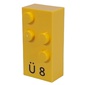 Braille Brick 2 x 4 with 4 Studs ⠳ and 'Ü 8' print