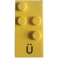 Braille Brick 2 x 4 with 4 Studs ⠳ and 'Ü' print