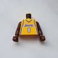 Torso Basketball Jersey, Los Angeles Lakers '8' Print, Long One Piece Arms Brown (NBA)
