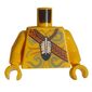 Torso Bare Chest, Sand Blue Decorations, Orange Belt, White Feather, Pouch print, Yellow Arms and Hands