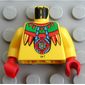 Torso Necklace, Feathers, Navel Print (Achu), Yellow Arms, Red Hands