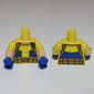 Torso, Dual Molded Arms, Shirt with Blue Pockets, Straps, Utility Belt, Belt Buckle Print, Yellow Sleeves Pattern, Light Nougat Arms, Blue Hands
