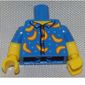 Torso, Dual Molded Arms, Shirt with Bananas and Light Blue Triangles Print, Blue Sleeves Pattern, Yellow Arms and Hands