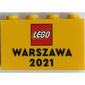 Panel 1 x 4 x 2 with Side Supports - Hollow Studs with 'LEGO WARSZAWA 2021' print
