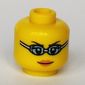 Minifig Head Swimming Champion, Open Smile / Swimming Goggles Print