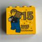 Brick 2 x 4 x 3 with 'LEGOLAND Deutschland Resort 15 2023', Police Officer (Besuchsmeister Gold) Print