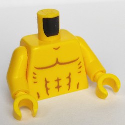 LEGO PART 973c01h01pr9672 Torso Bare Chest with Muscles Outline, No ...