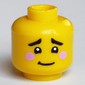 Minifig Head, Eyebrows and Bright Pink Blushes Print