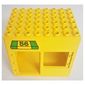 Duplo Building 6 x 8 x 6 with Front Door and Window and Rear Double Door Openings, with '56' Awning Print