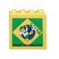 Brick 2 x 4 x 3 with 'LEGOLAND Deutschland Resort 2014 (Soccer World Cup Brazil)' Print