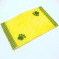 Belville, Rug / Mat 8 x 5, Green Edge Stripes and 2 Paw Print